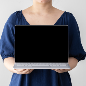 Woman with laptop