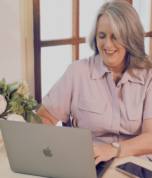 Trudy at laptop
